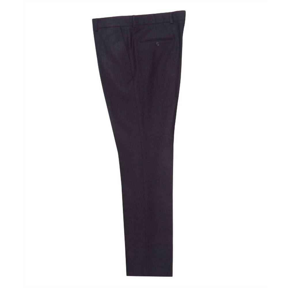 NEW GUIDE LONDON men's wool blend trousers in navy